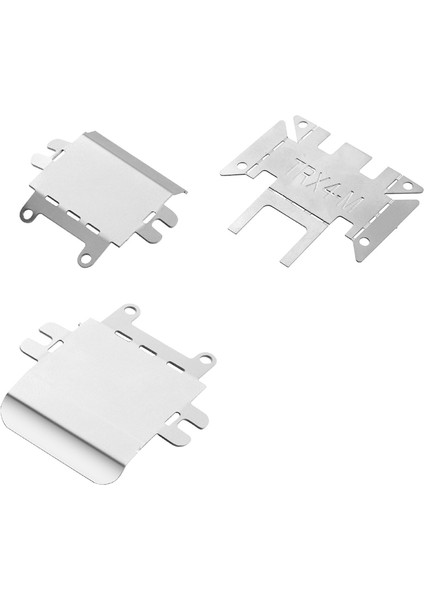 3 Adet Paslanmaz Çelik Şasi Zırh Aks Koruyucu Kızak Plakası TRX4M 1/18 Rc Paletli Araba Yükseltme Parçaları (Yurt Dışından)