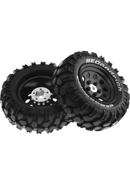 4 Adet 93MM Metal 1.9 Inç Beadlock Jant Lastik Lastik Seti 1/10 Rc Paletli Araba, 10 Delik 12MM Adaptör, Beyaz (Yurt Dışından)