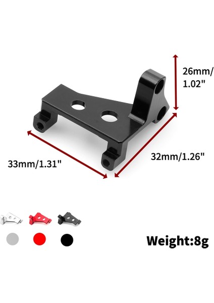 Metal Merkezi Kilit Servo Dağı Trx4 Trx6 1/10 Rc Paletli Araba Yükseltme Parçaları Aksesuarları, 3 (Yurt Dışından)
