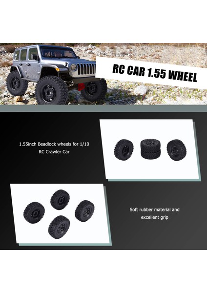 4 Adet 1.55 Metal Beadlock Jant Lastik Seti 1/10 Rc Paletli Araba Eksenel Jr 90069 D90 CC01 LC70,2 (Yurt Dışından) indirimleri