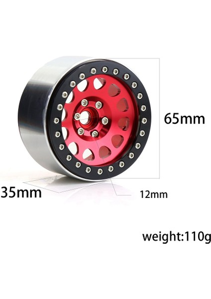 4 Adet 2.2 Inç Beadlock Jant Tekerlek Hub 1/10 Rc Paletli Araba Eksenel SCX10 Wraith Capra RR10 RBX10 Trx4, 2 (Yurt Dışından)