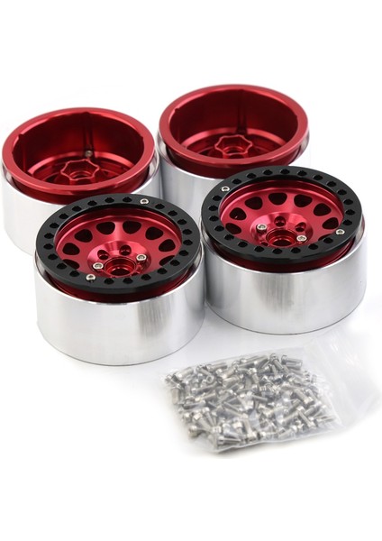 4 Adet 2.2 Inç Beadlock Jant Tekerlek Hub 1/10 Rc Paletli Araba Eksenel SCX10 Wraith Capra RR10 RBX10 Trx4, 2 (Yurt Dışından)