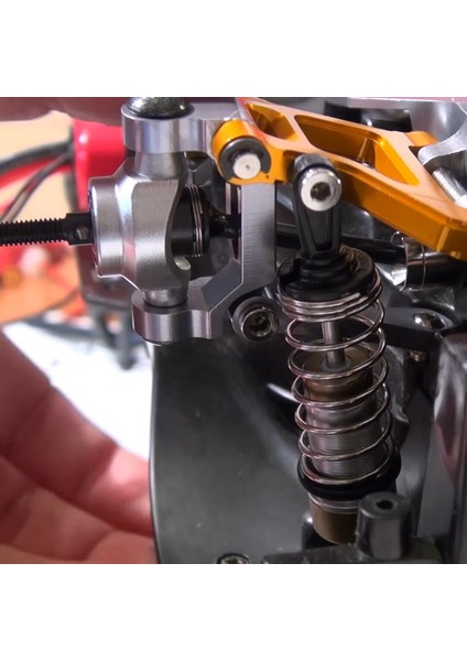 Metal Ön Direksiyon Kupası C Hub Taşıyıcı Süspansiyon Kolu Tahrik Mili 1/10 Rc Paletli CC01 Yükseltme Parçaları, Gümüş (Yurt Dışından) fiyatları