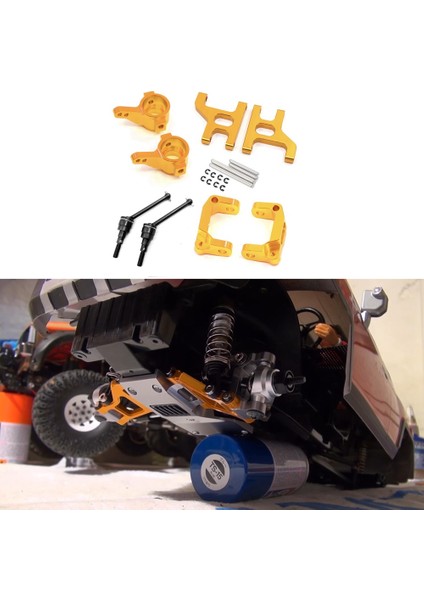 Metal Ön Direksiyon Kupası C Hub Taşıyıcı Süspansiyon Kolu Tahrik Mili 1/10 Rc Paletli CC01 Yükseltme Parçaları, Gümüş (Yurt Dışından) fırsatları
