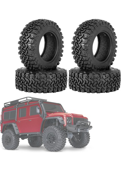 4 Adet 90MM 1.9 Kauçuk Lastik Tekerlek Lastikleri 1/10 Rc Paletli Araba Trx4 D90 Eksenel SCX10 Iı Iıı Redcat (Yurt Dışından)