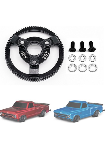 Slash 2WD Vxl Bandit Stampede Drag Slash Yükseltme Parçaları Için Sertleştirilmiş Çelik 48P Düz Dişli, 86T (Yurt Dışından)