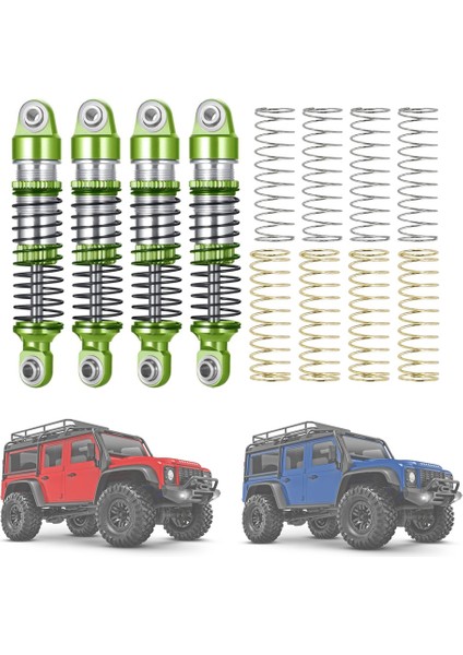 TRX4M -4m 1/18 Rc Paletli Araba Yükseltme Parçaları Aksesuarları Için 4 Adet Metal Yağ Damperi, Yeşil (Yurt Dışından) indirimleri