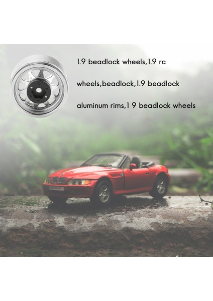 4 Adet Vagon 1.9 Metal Beadlock Tekerlek Göbeği Jant 1/10 Rc Paletli Eksenel SCX10 90046 Trx4 D90,1 (Yurt Dışından)