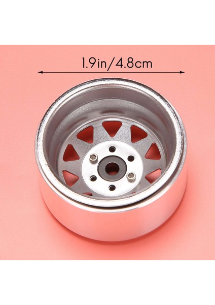 4 Adet Vagon 1.9 Metal Beadlock Tekerlek Göbeği Jant 1/10 Rc Paletli Eksenel SCX10 90046 Trx4 D90,1 (Yurt Dışından)
