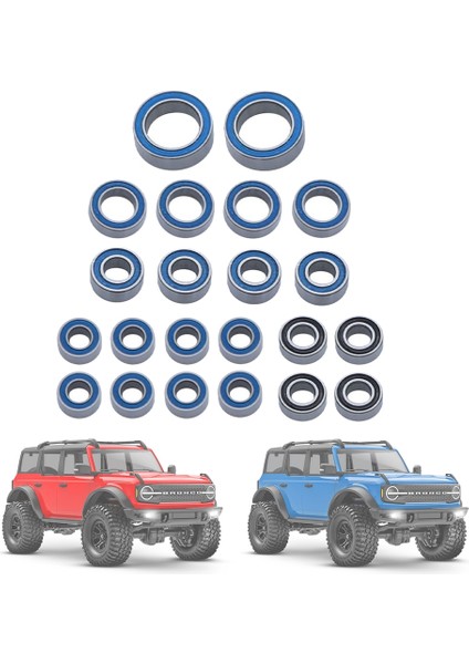 22 Adet Çelik Mühürlü Rulman Kiti 9745 TRX4M 1/18 Rc Paletli Araba Yükseltme Parçaları Aksesuarları (Yurt Dışından)