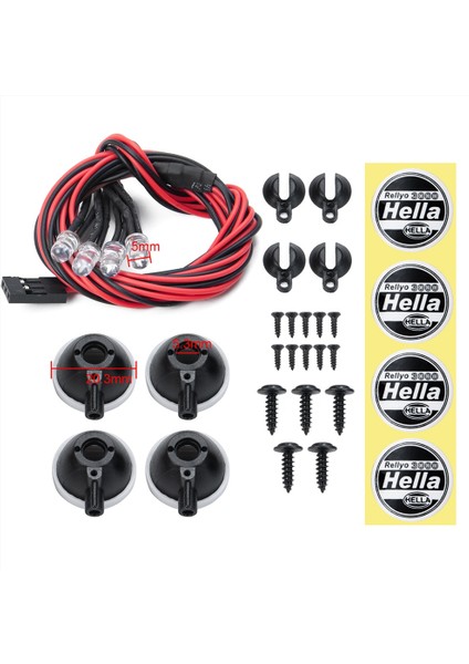 Adet LED Işık Kiti Farlar Spot Eksenel SCX10 Wraith RR10 Trx4 Trx6 1/10 Rc Paletli Araba Yükseltme Parçaları (Yurt Dışından) fırsatları