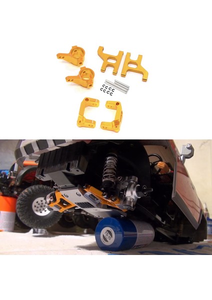 Metal Ön Direksiyon Kupası C Hub Taşıyıcı Süspansiyon Kolu Seti 1/10 Rc Paletli Araba CC01 Cc-01 Yükseltme Parçaları, 2 (Yurt Dışından) modelleri