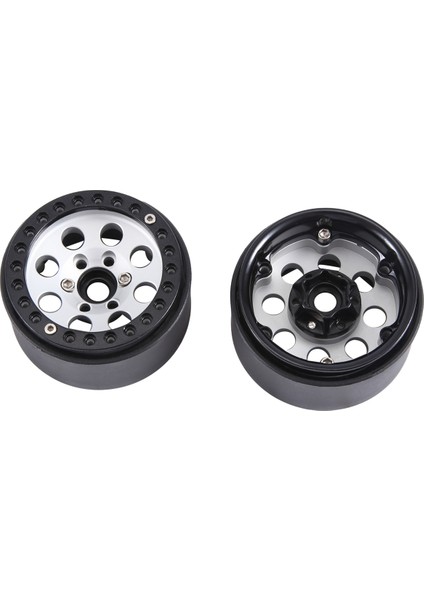4 Adet 1.9 Metal Beadlock 8 Yuvarlak Delikli Tekerlek Göbeği Jant 1/10 Rc Paletli Eksenel SCX10 90046 AXI03007 Trx4 Redcat D90, Gümüş (Yurt Dışından)