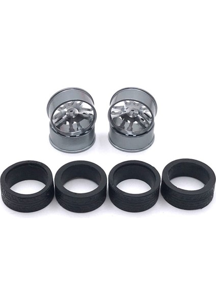 Metal Jant Kauçuk Lastik Seti 284131 K969 K989 P929 Mini-Z Mini-Q Mini-D IW04M 1/28 Rc Araba Yükseltme Parçaları, 4 (Yurt Dışından)