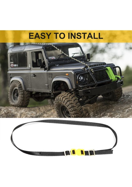 5 Adet Rc Araba Çatı Bagaj Rafı Halat Süslemeleri Askı 1/10 Rc Paletli Araba Eksenel SCX10 Trx4 D90 CC01, Sarı (Yurt Dışından)