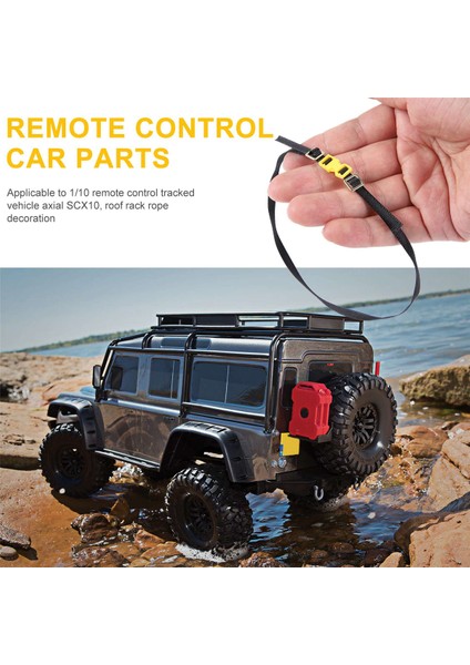 5 Adet Rc Araba Çatı Bagaj Rafı Halat Süslemeleri Askı 1/10 Rc Paletli Araba Eksenel SCX10 Trx4 D90 CC01, Sarı (Yurt Dışından)