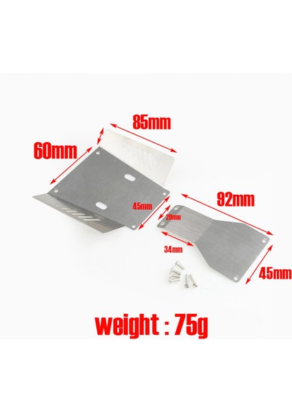 Metal Paslanmaz Çelik Şasi Zırh Koruma Plakası Cc-01 CC01 1/10 Rc Paletli Araba Yükseltme Parçaları (Yurt Dışından)