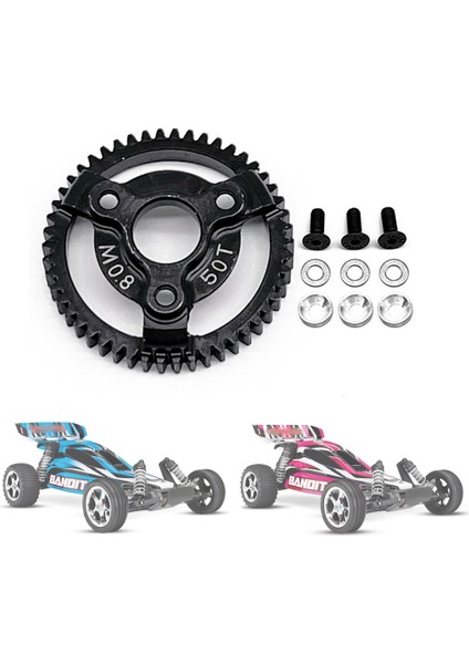 Slash 2WD Vxl Bandit Stampede Drag Slash Yükseltme Parçaları Için Sertleştirilmiş Çelik 0.8m 32P Düz Dişli, 50T (Yurt Dışından)