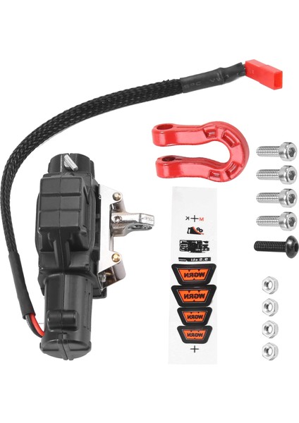 Metal Çelik Tel Otomatik Simüle Vinç 1/10 Rc Paletli Araba Eksenel SCX10 90046 Trx4 D90 Redcat, Siyah (Yurt Dışından)