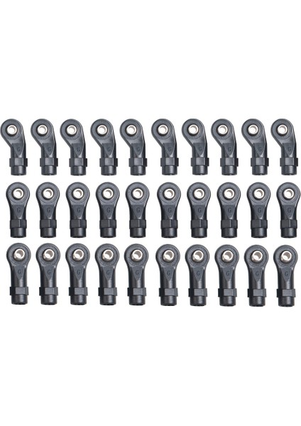 30 Adet Plastik Çubuk Uçları Bağlantı Topları Kafa Bağlantı Eklemi 1/10 Rc Paletli Araba-4 Trx4 Parçaları Aksesuarları (Yurt Dışından)