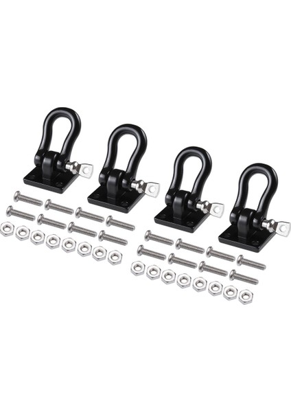 4 Adet Metal Römork Çekme Tokası Çeki Kancaları Pranga 1/10 Rc Paletli Araba Trx4 Eksenel SCX10 D90 (Yurt Dışından)