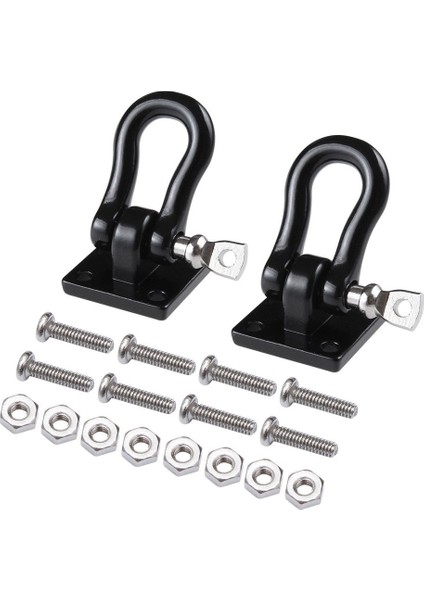 4 Adet Metal Römork Çekme Tokası Çeki Kancaları Pranga 1/10 Rc Paletli Araba Trx4 Eksenel SCX10 D90 (Yurt Dışından)