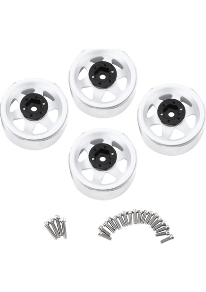 4 Adet 1.9 Inç Metal Beadlock Tekerlek Göbeği Jant 1/10 Rc Paletli Eksenel SCX10 Iı Iıı Trx4 D90, Beyaz (Yurt Dışından) fiyatları