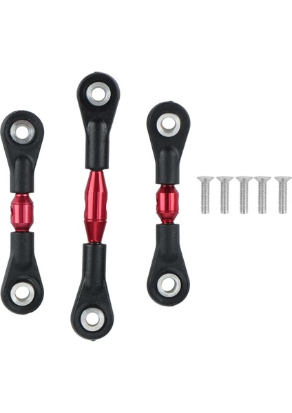 3 Adet Metal Direksiyon Çubuğu Bağlantı Çubuğu Rot Tt-01 TT01 1/10 Rc Araba Yükseltme Parçaları Aksesuarları, Kırmızı (Yurt Dışından)