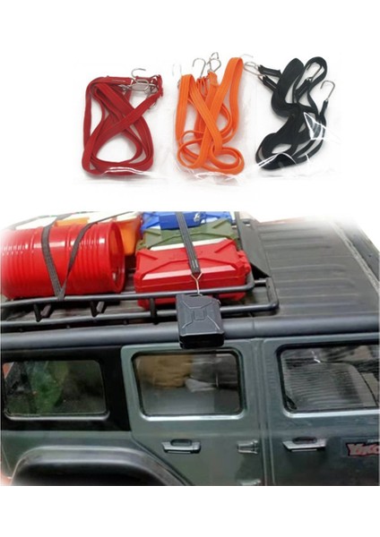 2 Adet Elastik Çatı Bagaj Rafı Halat Süslemeleri Askı 1/10 Rc Paletli Araba Eksenel SCX10 Trx4 D90 CC01,3 (Yurt Dışından)