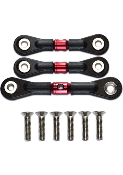 3 Adet Direksiyon Bağlantı Çubuğu Servo Çubuk Tt-02 TT-02T TT02 TT02T 1/10 Rc Araba Yükseltme Parçaları Aksesuarları, Kırmızı (Yurt Dışından)