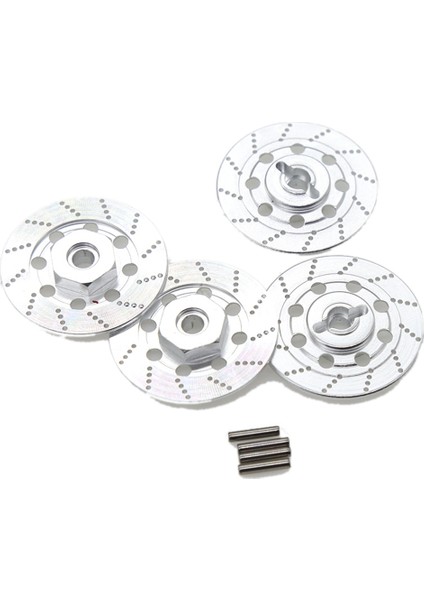 4 Adet Metal Fren Diski Jant Kutusu Metal Altıgen Adaptör 12MM 1/10 Sakura D4 On-Road Yarış Rc Araba Parçaları, Gümüş (Yurt Dışından)