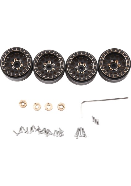 4 Adet 1.0 Artı Pirinç Beadlock Jant ve Tekerlek Altıgen Göbek Adaptörü TRX4M 1/18 Rc Paletli Araba Yükseltme Parçaları (Yurt Dışından)