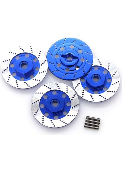 4 Adet Metal Fren Diski Jant Kutusu Metal Altıgen Adaptör 12MM 1/10 Sakura D4 On-Road Yarış Rc Araba Parçaları, Lacivert (Yurt Dışından)