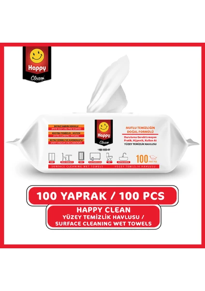 Happy Clean Yüzey Temizleme Havlusu 100 Lü