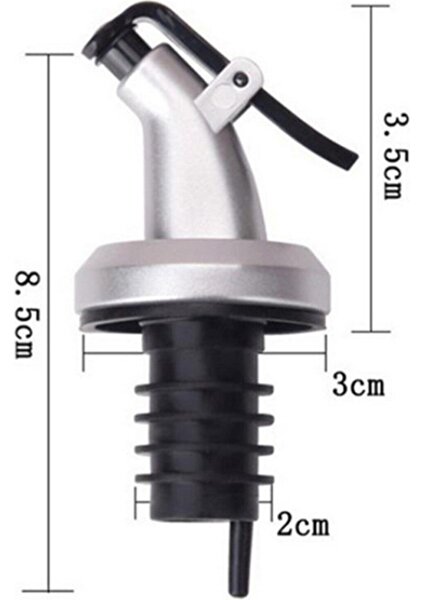 Kapaklı Şişe Ucu Servis Aparatı Damlalık Yağdanlık Tıpa Tapa Mantar