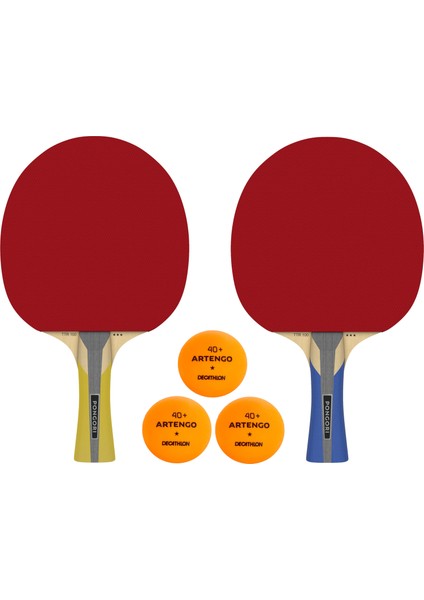 Pongori Masa Tenisi Seti - 2 Raket / 3 Top - Turuncu - Ttr 100