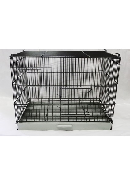 Siyah Model:42 Muhabbet Kuşu Kafesi - Papağan Kafesi 59*38*42