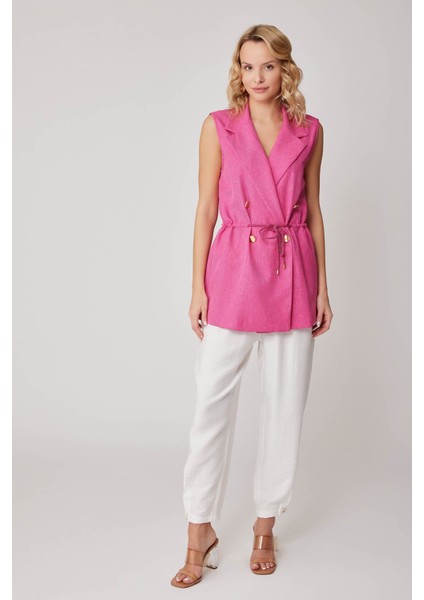 Beli Bağlamalı Gold Düğme Detaylı Yelek fiyatları