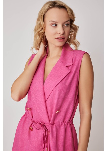 Beli Bağlamalı Gold Düğme Detaylı Yelek fırsatları