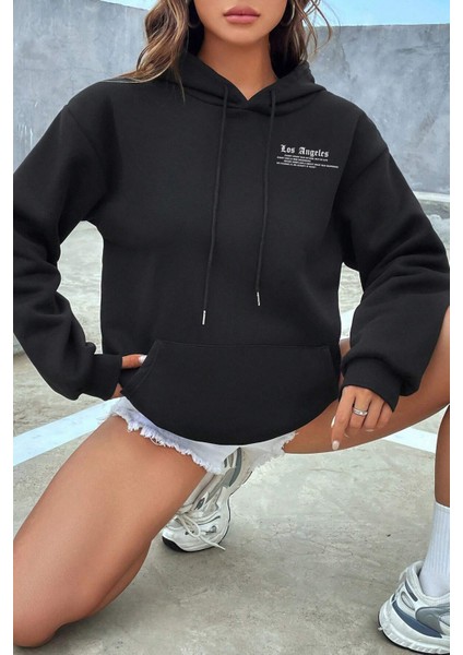 Los Angles Baskılı Sweatshirt