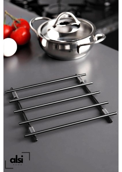 Nihale Çaydanlık Tencere Altlığı Çelik Demir Nihale Lampling Kare Metal Altlık