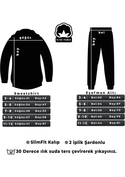 Only Trendwear Çocuk Sleep Panda Baskılı Eşofman Takımı