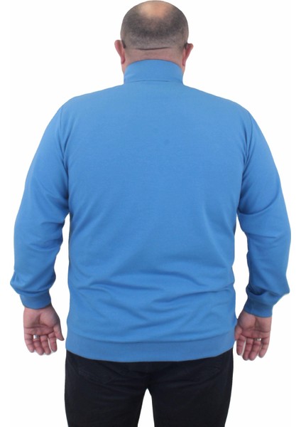 Mocgrande Büyük Beden Basic Mevsimlik Fermuarlı Sweatshirt 22750 Saks modelleri