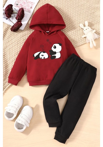 Only Trendwear  Çocuk Sleep Panda Baskılı Eşofman Takımı