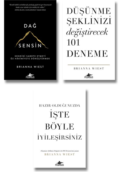 Brianna Wiest Koleksiyonu 3 Kitap Set - Dağ Sensin - Düşünme Şeklinizi Değiştirecek 101 Deneme…