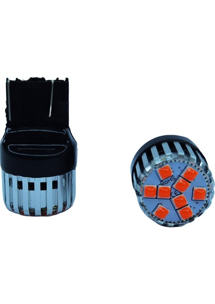 T20 Dekoratif Stop LED Ampul Çift Duy Kırmızı 12V 4W Canbus / LAAM950-1