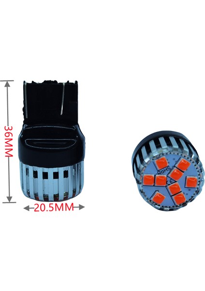 T20 Dekoratif Stop LED Ampul Çift Duy Kırmızı 12V 4W Canbus / LAAM950-1