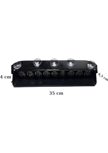 Flaş LED Çakarlı 27W 9 LED Kırmızı-Mavi 8 Fonksiyonlu / LAPA175-1