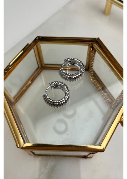 Tırtıklı Yuvarlak Halka Küpe(Iç Çapı 1cm)