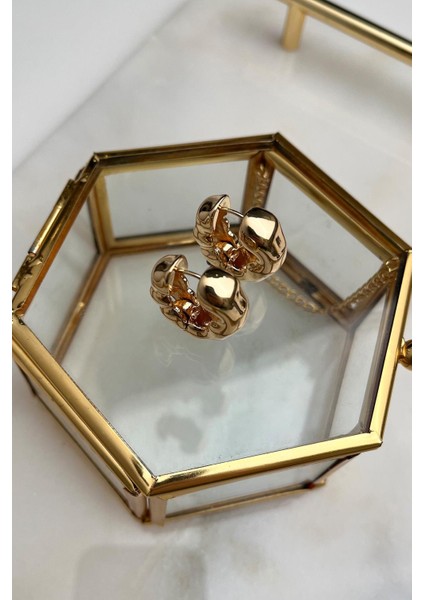 Kıvrımlı Oval Plaka Halka Küpe (Iç Çapı:1 Cm) fiyatları